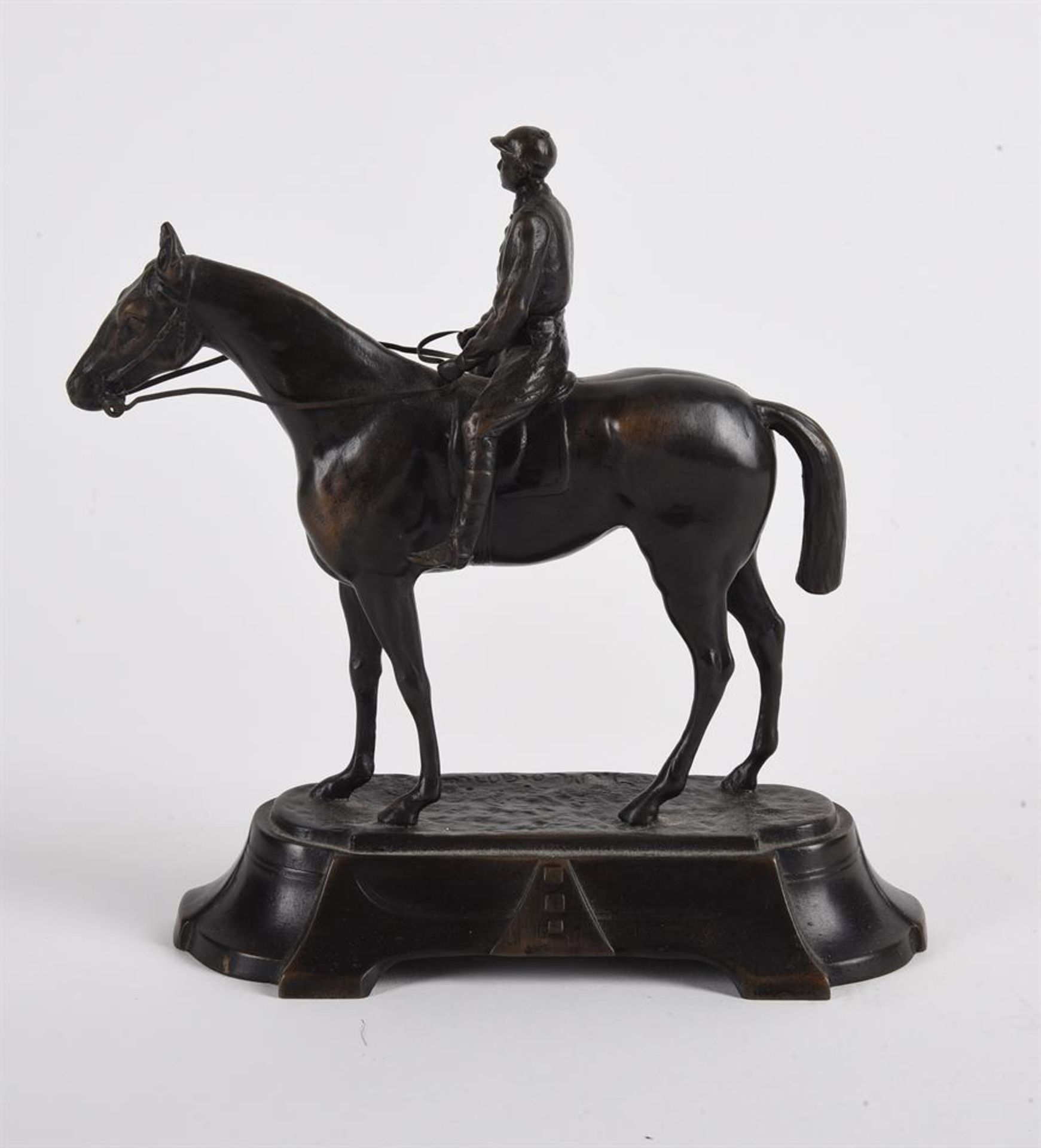 AFTER JULES MOIGNIEZ (FRENCH, 1835-1894) A BRONZE FIGURE OF A HORSE AND JOCKEY - Bild 2 aus 3