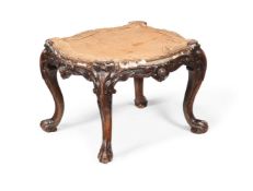 Y A PORTUGUESE CARVED ROSEWOOD STOOL