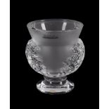LALIQUE, CRYSTAL LALIQUE, A SMALL CLEAR AND FROSTED GLASS VASE