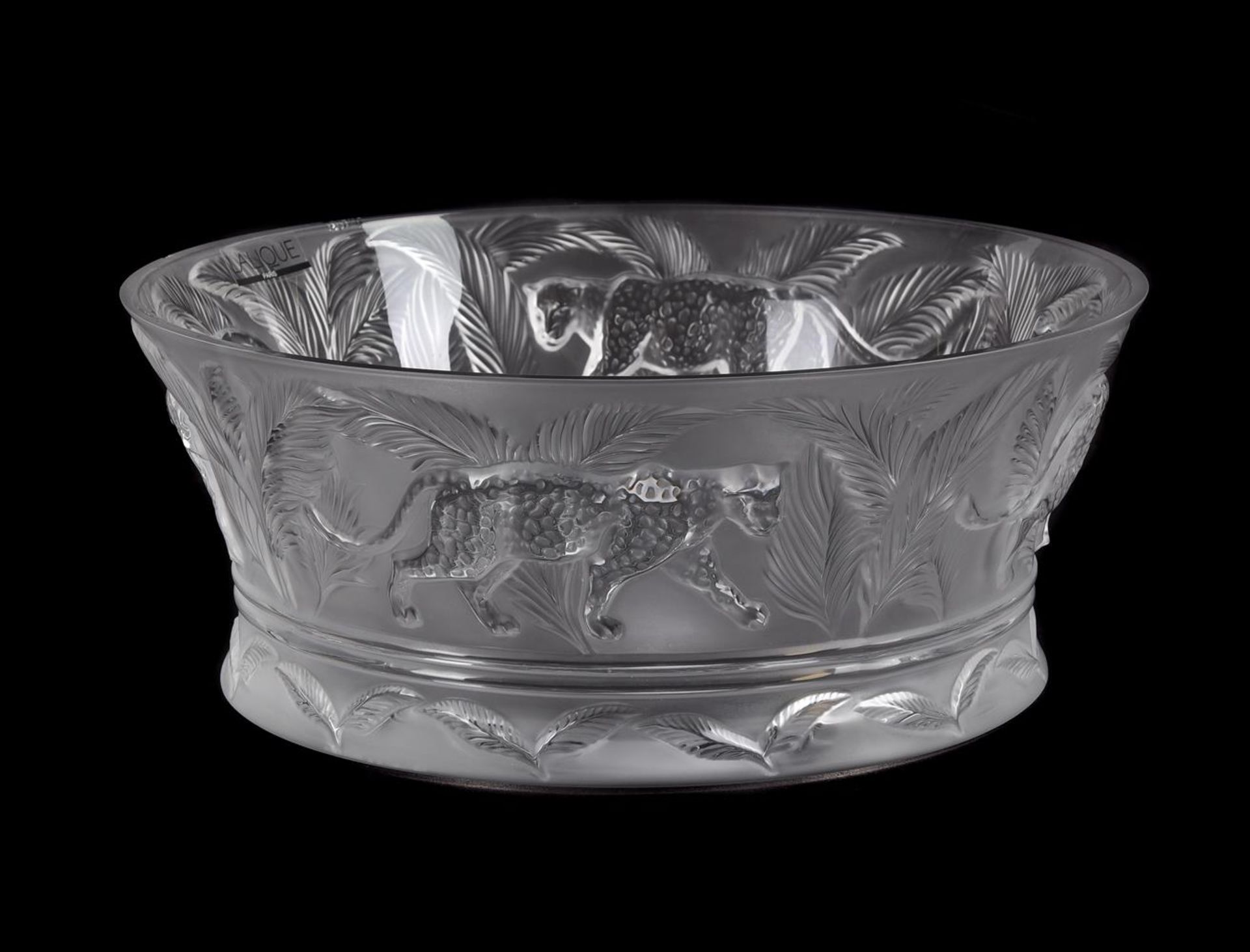 LALIQUE, CRYSTAL LALIQUE, A FROSTED GLASS JUNGLE BOWL - Image 2 of 2