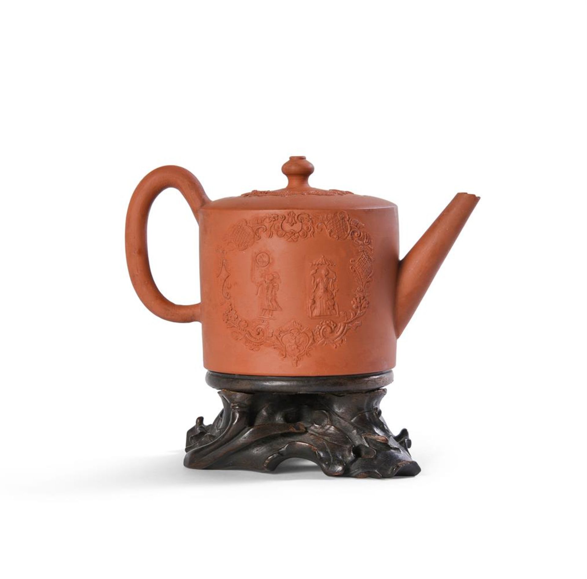 AN ENGLISH REDWARE TEAPOT AND COVER, 18TH CENTURY - Bild 2 aus 2