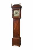 AN OAK LONGCASE CLOCK, 18TH CENTURY AND LATER ELEMENTS