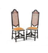 A PAIR OF WILLIAM III CARVED AND EBONISED SIDE CHAIRS, CIRCA 1690