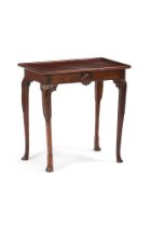 AN IRISH RED WALNUT SILVER TABLE MID 18TH CENTURY AND LATER