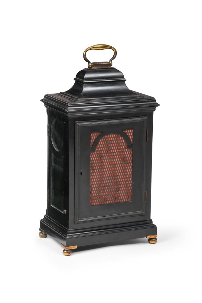 A GEORGE III STYLE EBONISED BRACKET CLOCK THIRD QUARTER OF THE 18TH CENTURY AND LATER - Image 3 of 5