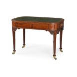 A MAHOGANY WRITING OR LIBRARY TABLE IN REGENCY STYLE, CIRCA 1880