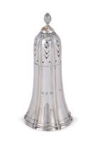 AN EDWARDIAN ART NOUVEAU SILVER SUGAR CASTER