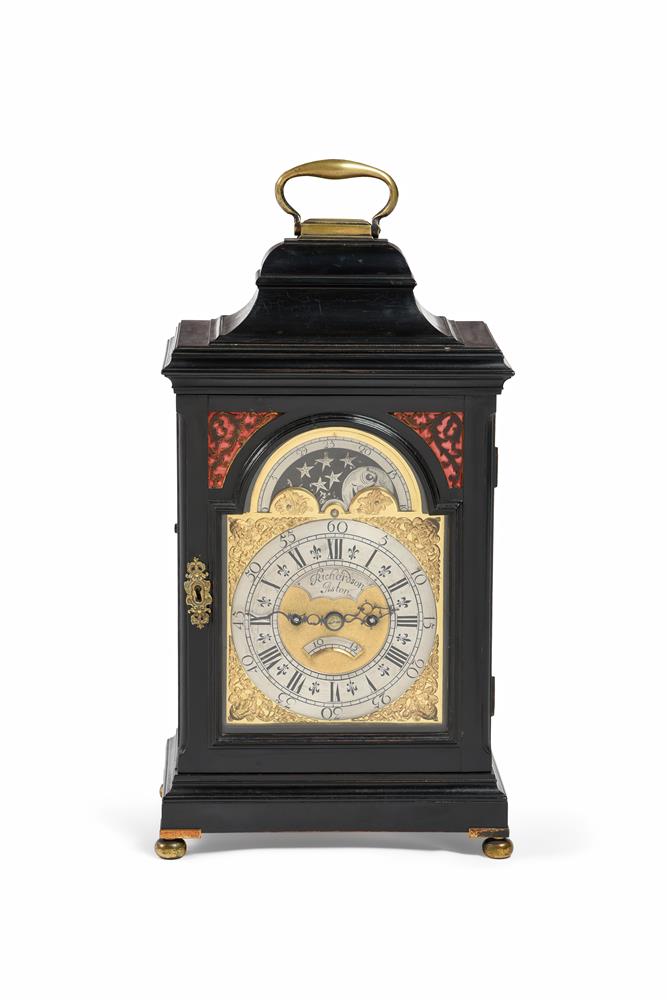 A GEORGE III STYLE EBONISED BRACKET CLOCK THIRD QUARTER OF THE 18TH CENTURY AND LATER - Image 2 of 5