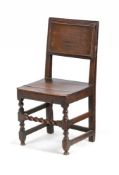 A WILLIAM AND MARY OAK SIDE CHAIR, LATE 17TH CENTURY