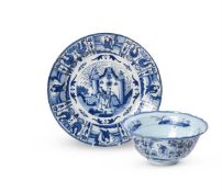 A DUTCH DELFT TRANSITIONAL STYLE CHARGER, CIRCA 1700