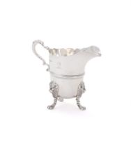 A SILVER CREAM JUG