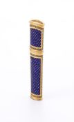 A FRENCH GOLD AND ENAMEL BODKIN CASE