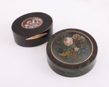 Y TWO MID TO LATE 18TH CENTURY DRESSING TABLE BOXES