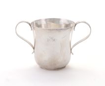 A GEORGE III SILVER TWIN HANDLED CUP