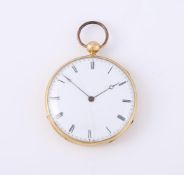 UNSIGNED, A FRENCH GOLD OPEN FACE REPEATER POCKET WATCH