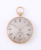 LEROY & FILS, PARIS, A FRENCH GOLD OPEN FACE QUARTER REPEATER POCKET WATCH