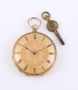 UNSIGNED, A GOLD OPEN FACE POCKET WATCH, NO. 23691