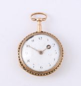 UNSIGNED, A GOLD OPEN FACE POCKET WATCH