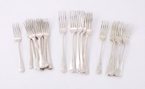 A COLLECTION OF SILVER FORKS