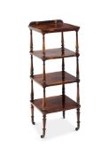 Y A GEORGE IV ROSEWOOD WHATNOT READING STAND CIRCA 1830