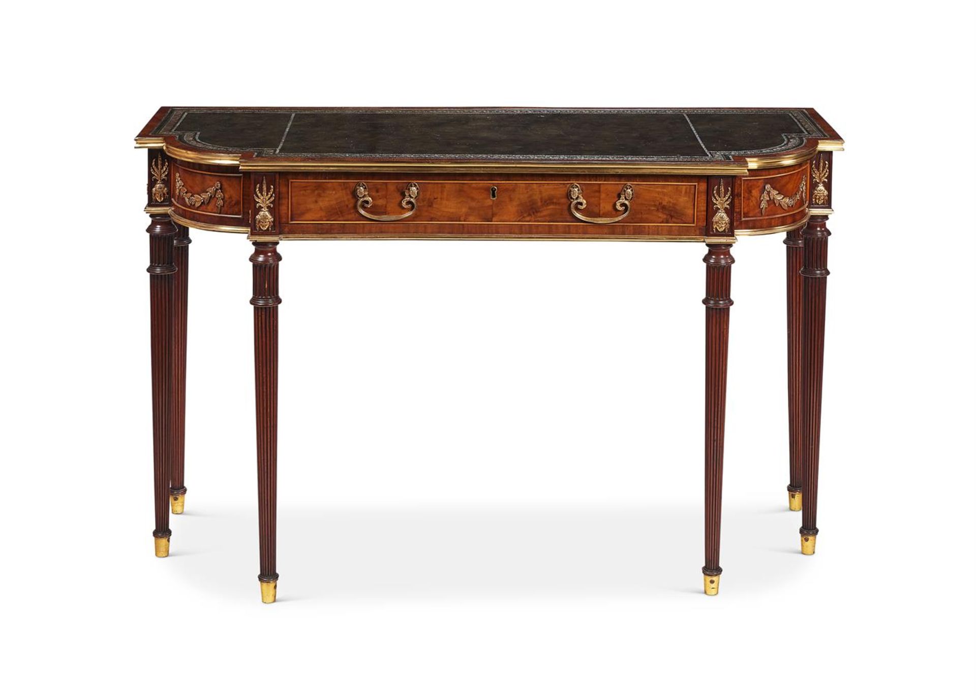 A GEORGE III MAHOGANY AND ORMOLU MOUNTED SIDE TABLE ATTRIBUTED TO GILLOWS