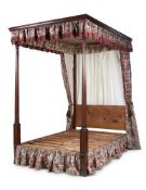 A MAHOGANY FOUR POSTER BEDIN GEORGE III STYLE