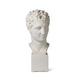 AFTER THE ANTIQUE-A PLASTER BUST OF HERMES, MODERN