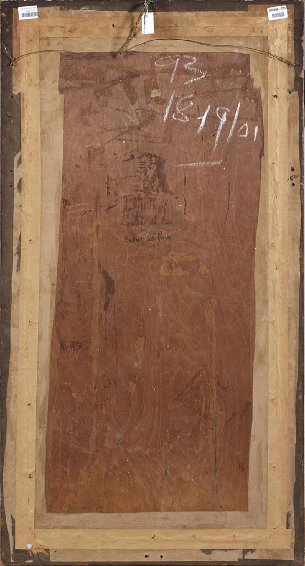 CIRCLE OF JOHN TENNIEL (BRITISH 1820-1914), PREPATORY SKETCH OF LEONARDO DA VINCI PANEL - Bild 2 aus 2