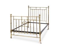 A VICTORIAN BRASS BEDSTEAD LATE 19TH CENTURY