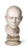 AN ITALIAN MARBLE BUST OF SCIPIO, PROBABLY LATE 18TH CENTURY/EARLY 19TH CENTURY