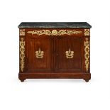 AN EMPIRE MAHOGANY AND ORMOLU MOUNTED SIDE CABINET POSSIBLY SPANISH