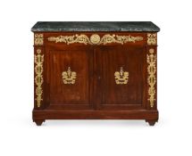 AN EMPIRE MAHOGANY AND ORMOLU MOUNTED SIDE CABINET POSSIBLY SPANISH