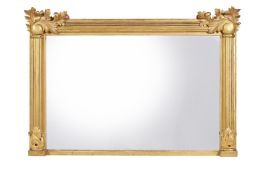 A GEORGE IV GILTWOOD OVERMANTLE MIRROR CIRCA 1830