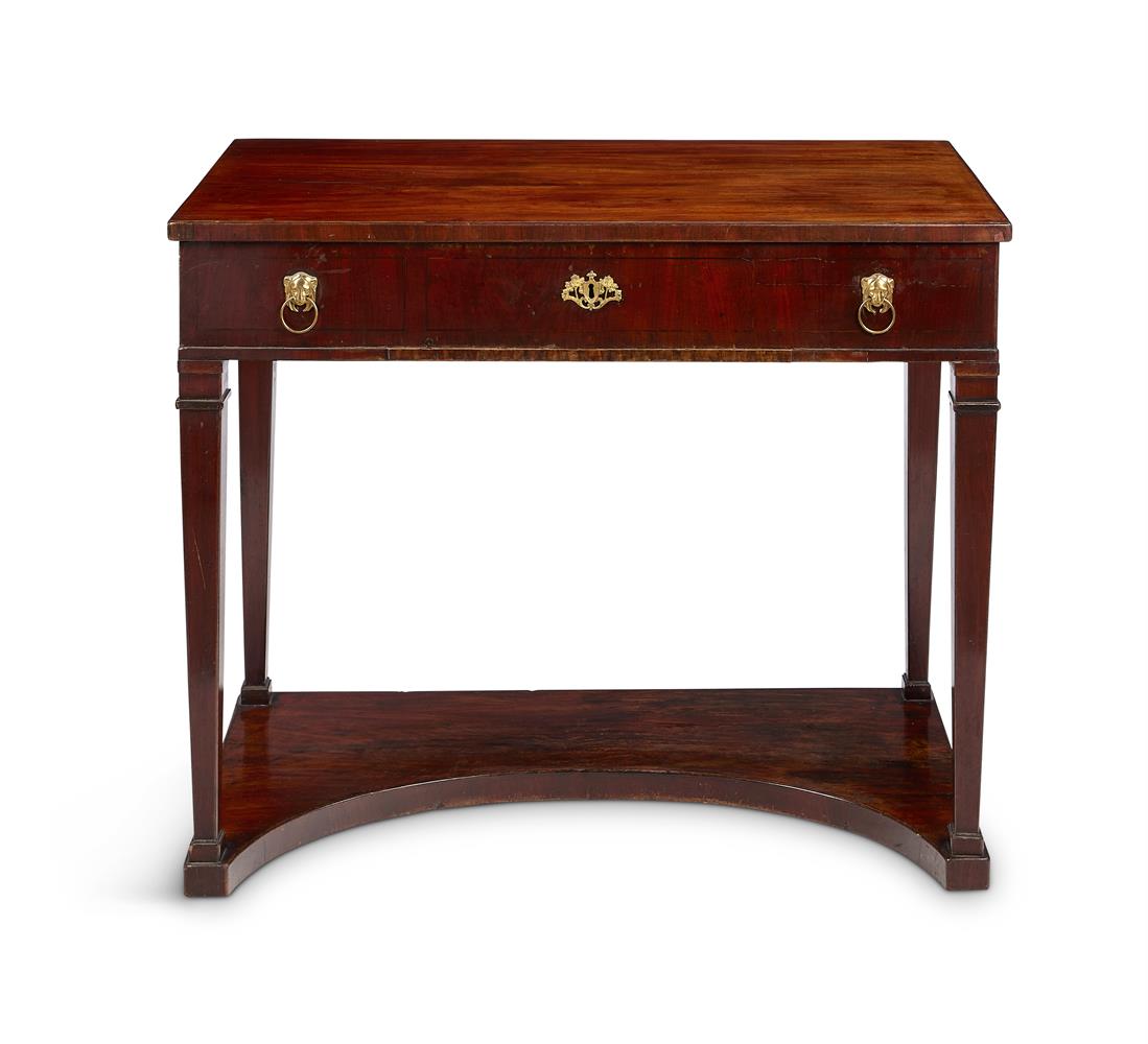 A FRENCH MAHOGANY DRESSING TABLE FIRST HALF 19TH CENTURY