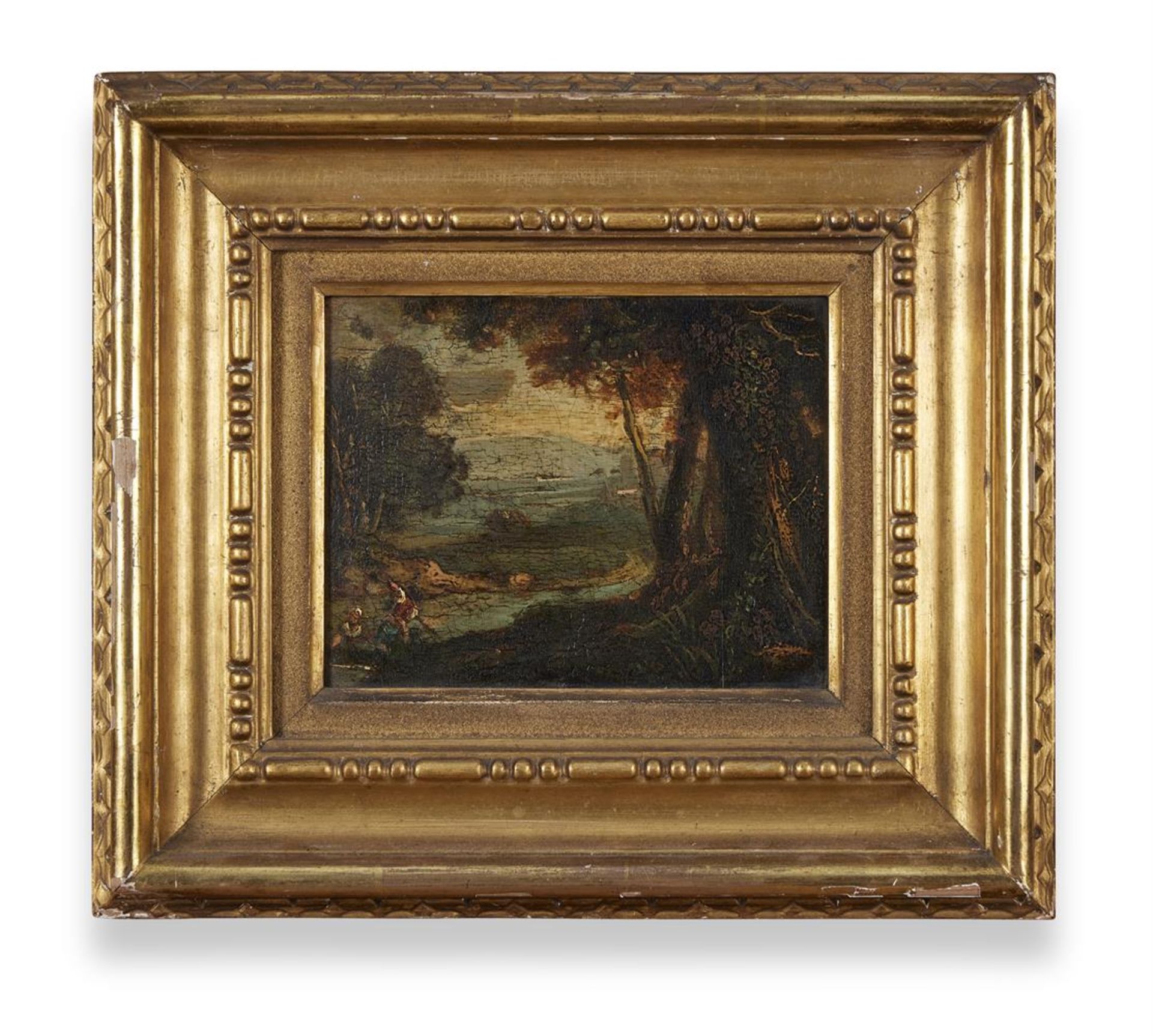 FOLLOWER OF RICHARD WILSON, FIGURES IN A WOODED LANDSCAPE; AND THREE OTHERS (4)