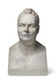 AFTER CHRISTOPHER PROSPERI, A PLASTER LIBRARY BUST OF AUGUSTUS FREDERICK, DUKE OF SUSSEX