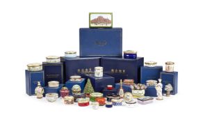 A SELECTION OF MOSTLY HALCYON DAYS ENAMEL BOXES AND SIMILAR ITEMS FOR THE MOST PART MODERN