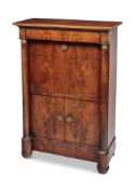 AN EMPIRE MAHOGANY AND GILT METAL MOUNTED SECRETAIRE A ABATTANT BY MARTAL FRERES A BOULOUGNE