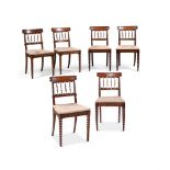 A SET OF SIX GEORGE IV GONCALO ALVES SIDE CHAIRS PROBABLY ANGLO-INDIAN