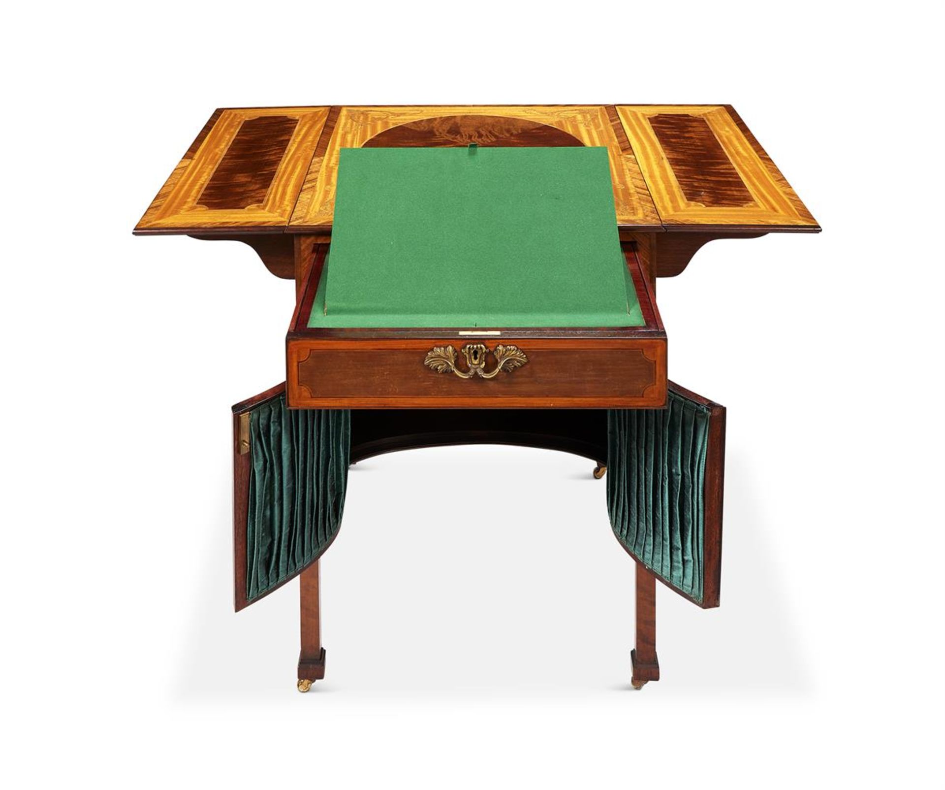 A SATINWOOD AND MARQUETRY INLAID 'BREAKFASTE' TABLE IN GEORGE III STYLE - Bild 2 aus 2