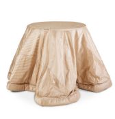A FABRIC COVERED OCCASION TABLE MODERN