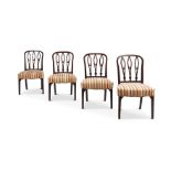 A SET OF FOUR GEORGE III MAHOGANY SIDE CHAIRS ATTRIBUTED TO GILLOWS