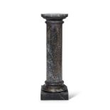 A LEVANTO GREEN AND RED MARBLE PEDESTAL, LATE 19TH CENTURY