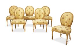 A SET OF SIX GEORGE III GILTWOOD SIDE CHAIRS BY THOMAS CHIPPENDALE