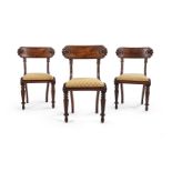 THREE WILLIAM IV MAHOGANY DINING CHAIRS CIRCA 1835 IN THE MANNER WILLIAM TROTTER, CIRCA 1835