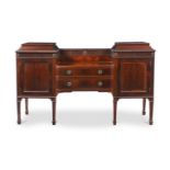 A MAHOGANY AND CROSSBANDED SIDEBOARD IN GEORGE III STYLE