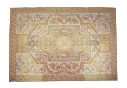 AN AUBUSSON STYLE TAPESTRY RUG