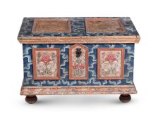 A PAINTED COFFER, 19TH CENTURY