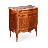 Y A FRENCH KINGWOOD AND PARQUETRY COMMODE IN LOUIS XVI STYLE, LATE 19TH CENTURY, BY MAISON KRIEGER
