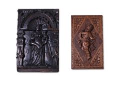 A CARVED OAK PANEL, LATE 17TH CENTURY